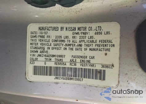 2008 Infiniti G37 Journey из США, поврежденный, VIN JNKCV64E58M109807